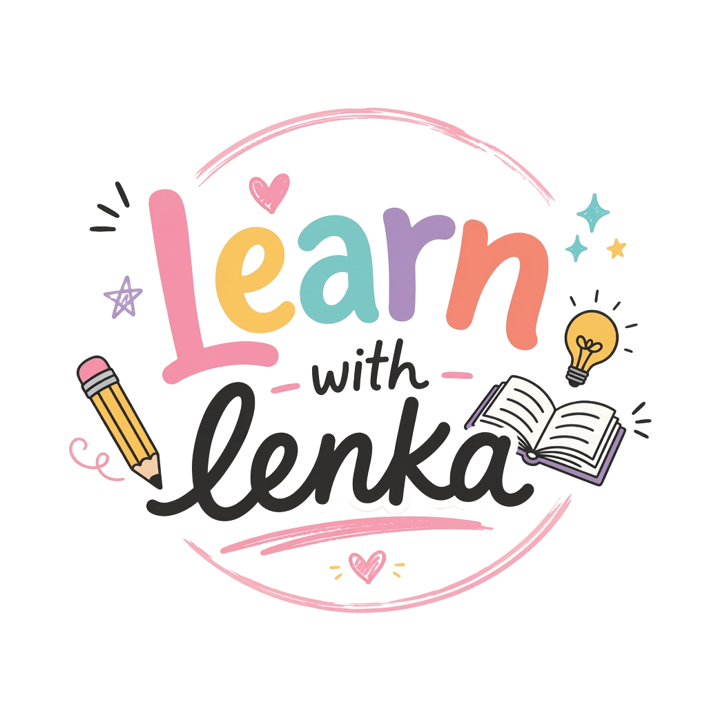 Learn with Lenka — logo jazykovej lektorky